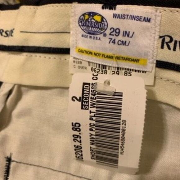 Vintage Riverside Size 29 Budweiser Blue Pleated Uniform Shorts *New-2nds* - Picture 4 of 7